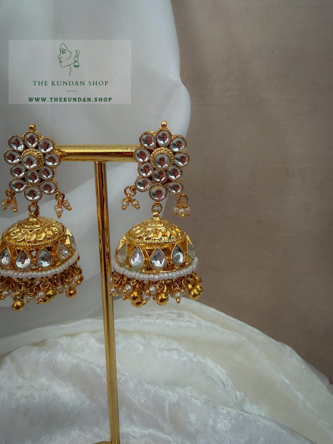 Gold Touch in Kundan Earrings THE KUNDAN SHOP 