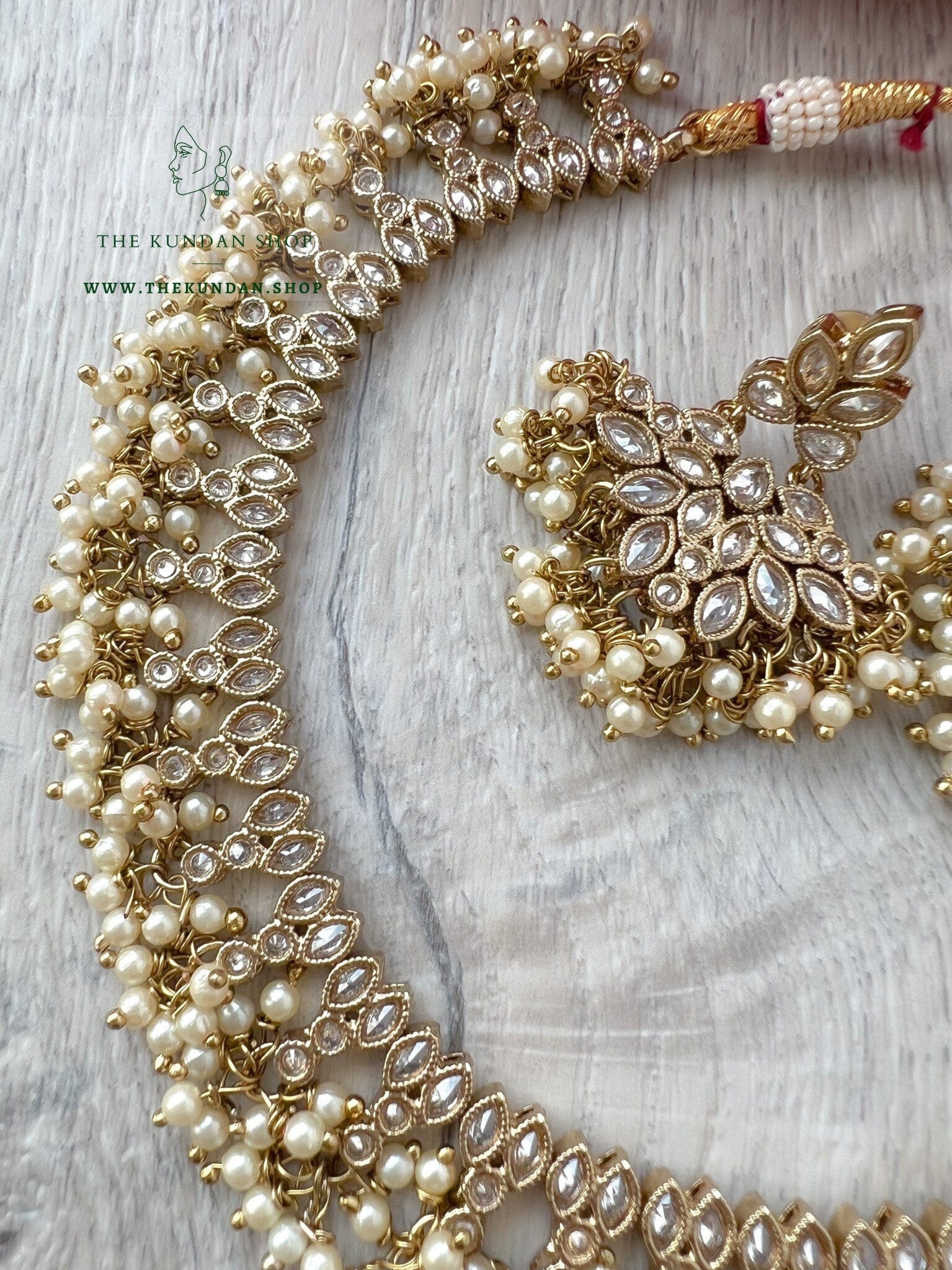Fringed in Pearl Necklace Sets THE KUNDAN SHOP 