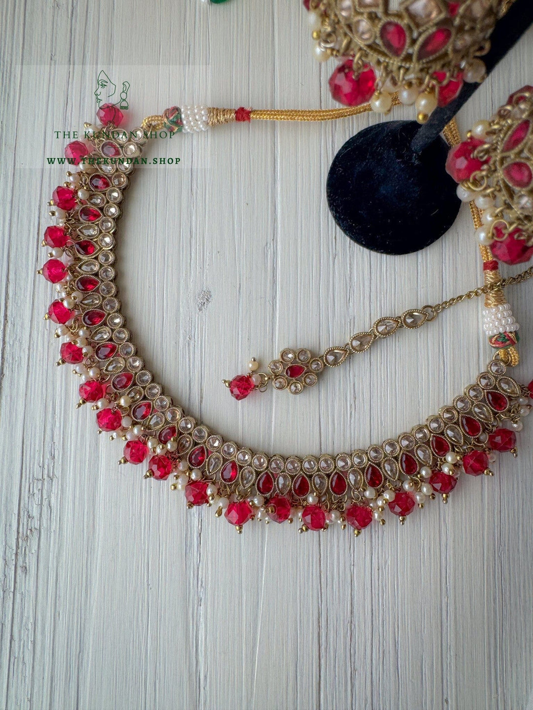 Saving Grace in Fuscia Necklace Sets THE KUNDAN SHOP 