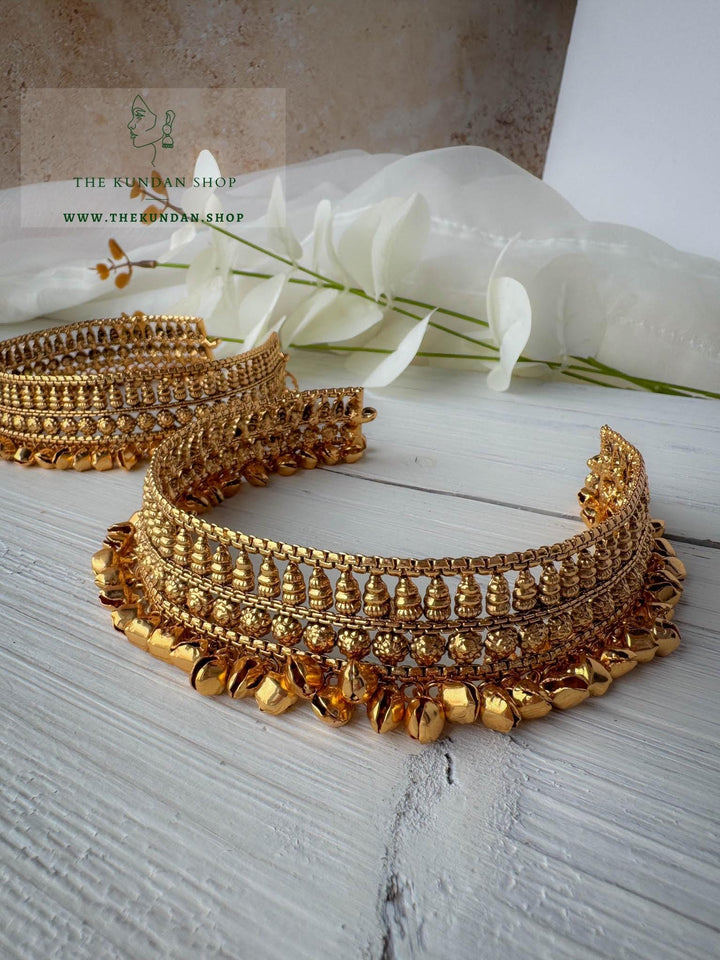 Golden Eye & Ghungroo // Anklets Anklets THE KUNDAN SHOP 