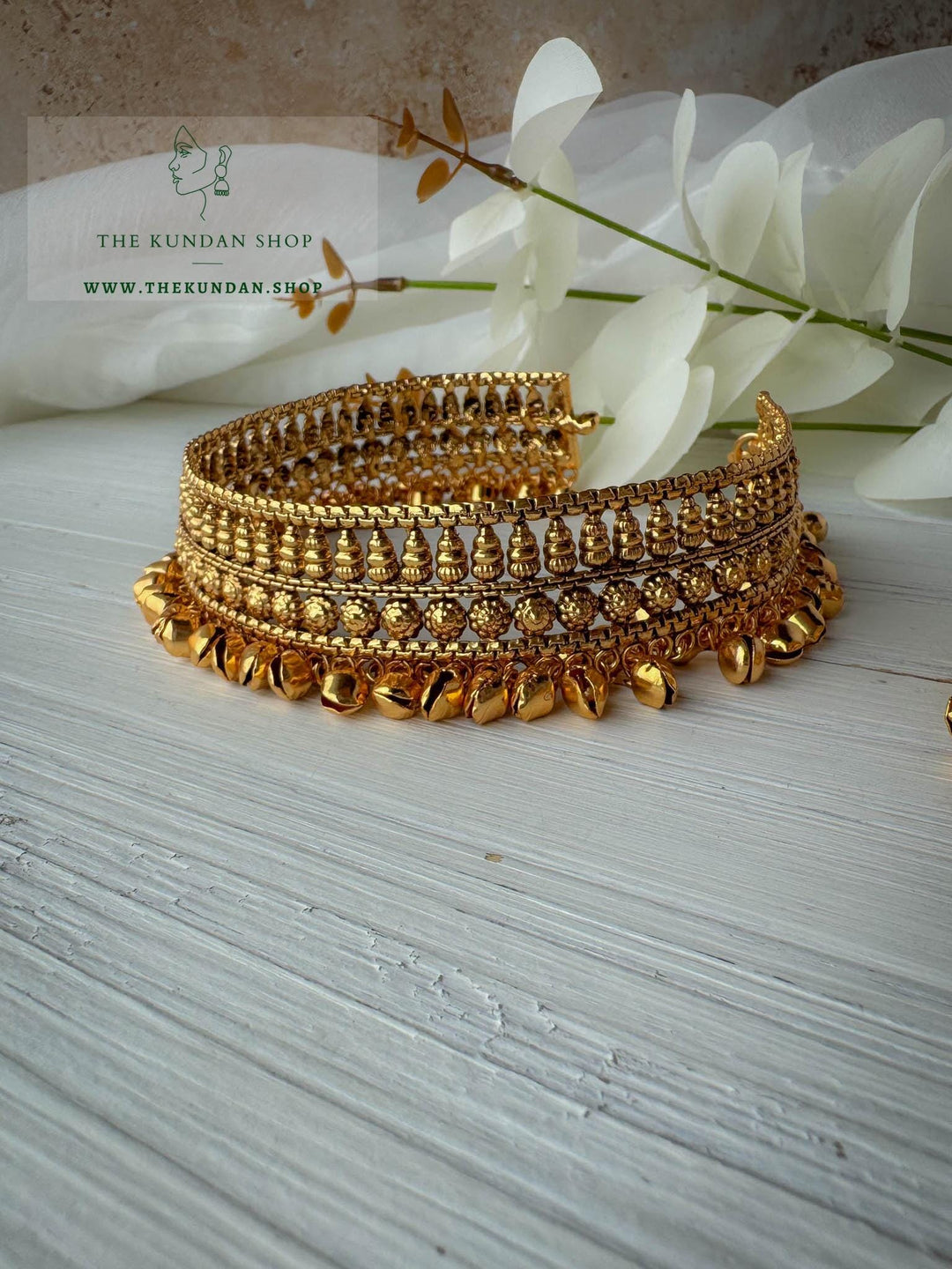 Golden Eye & Ghungroo // Anklets Anklets THE KUNDAN SHOP 