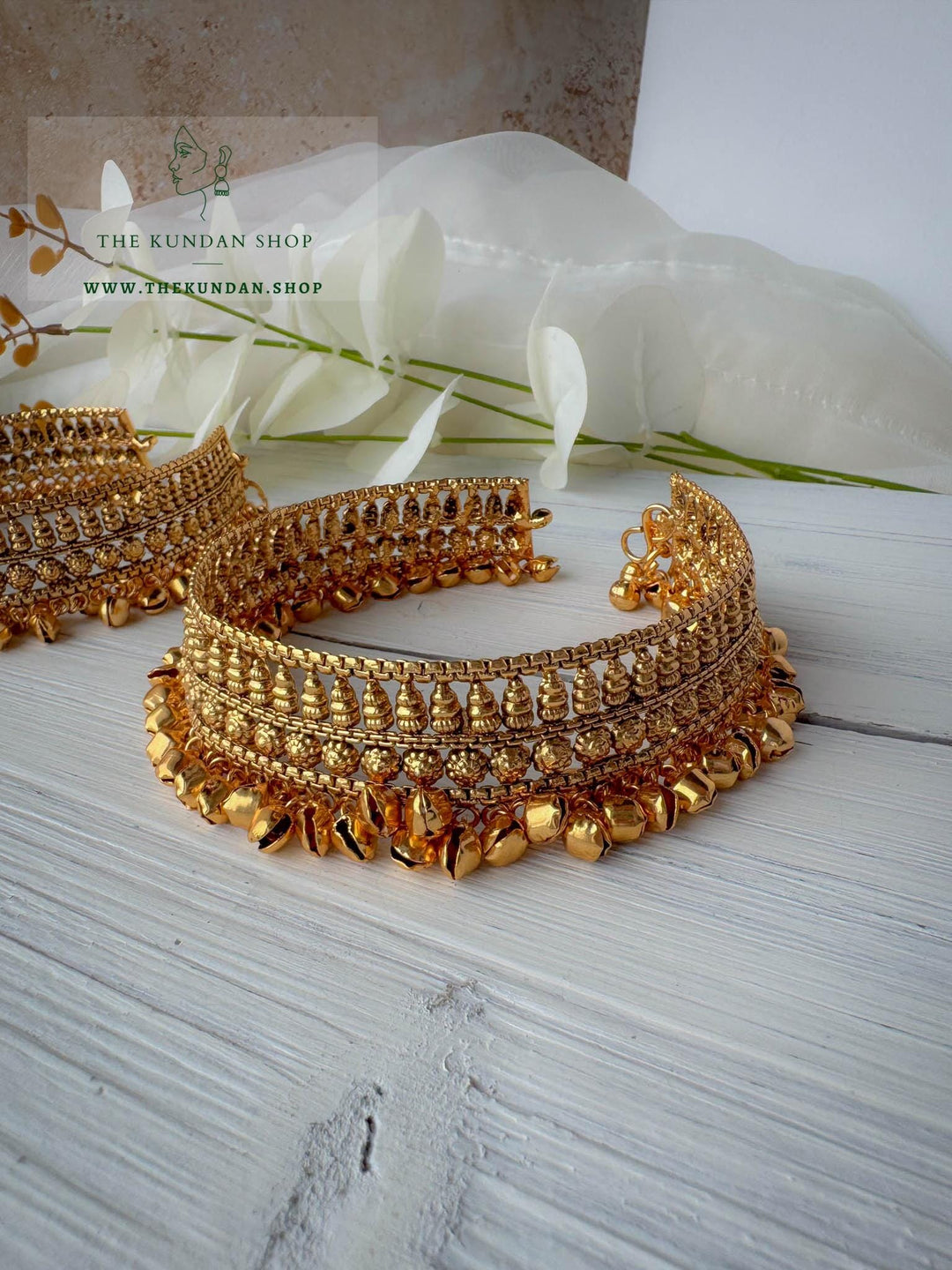 Golden Eye & Ghungroo // Anklets Anklets THE KUNDAN SHOP 