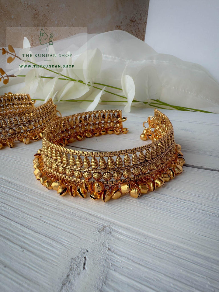 Golden Eye & Ghungroo // Anklets Anklets THE KUNDAN SHOP 