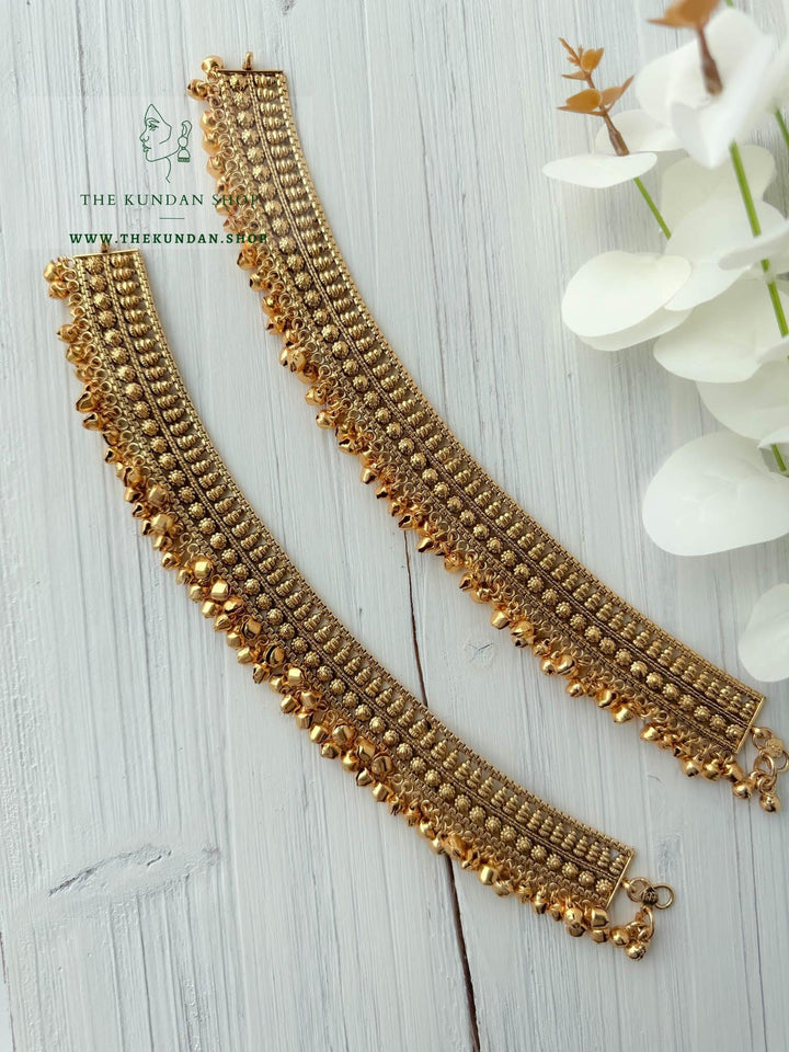Golden Eye & Ghungroo // Anklets Anklets THE KUNDAN SHOP 