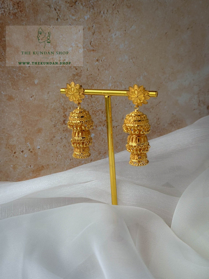 Fate Jhumkis Earrings THE KUNDAN SHOP 