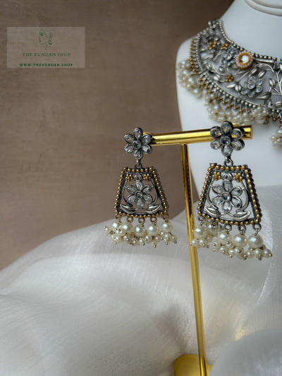 Dreammaker // Oxidized Silver Necklace Sets THE KUNDAN SHOP 