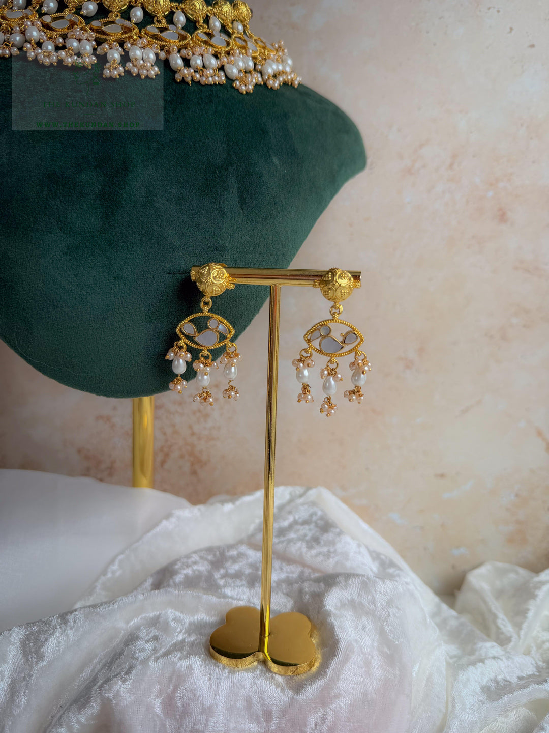 Golden Oasis in Mother of Pearl Necklace Sets THE KUNDAN SHOP 
