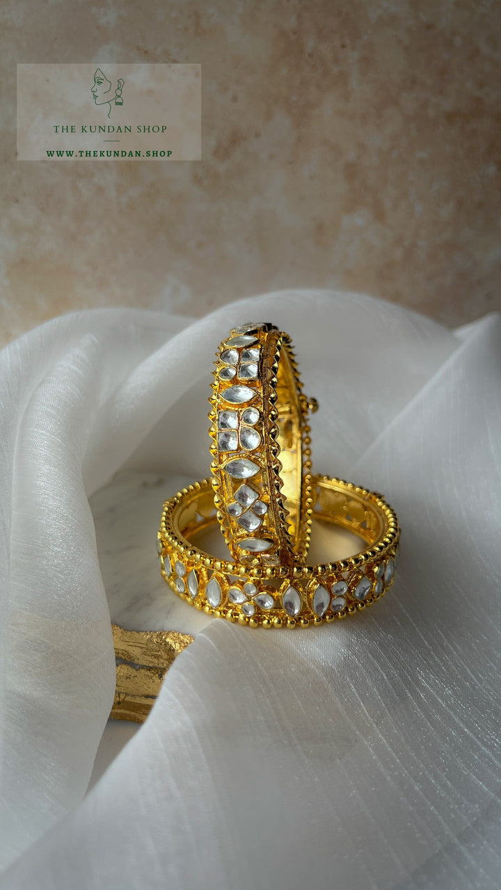 Golden Edge in Paachi Kundan Bangles THE KUNDAN SHOP 