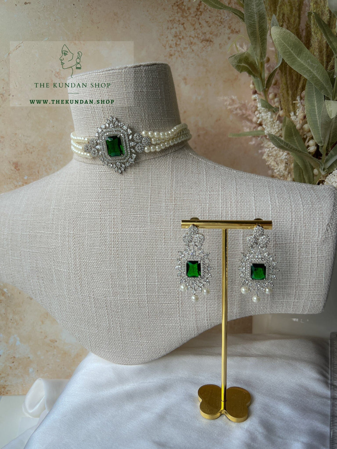 After Hours in Emerald Necklace Sets THE KUNDAN SHOP 