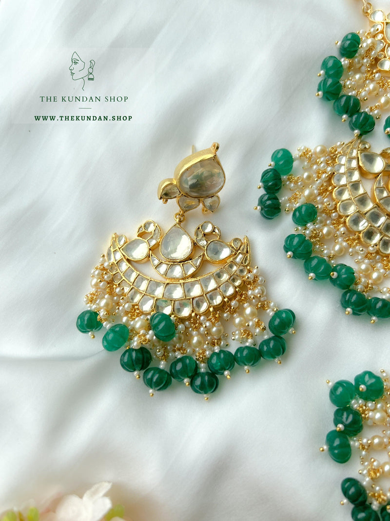 Designed with Love in Green Necklace Sets THE KUNDAN SHOP 