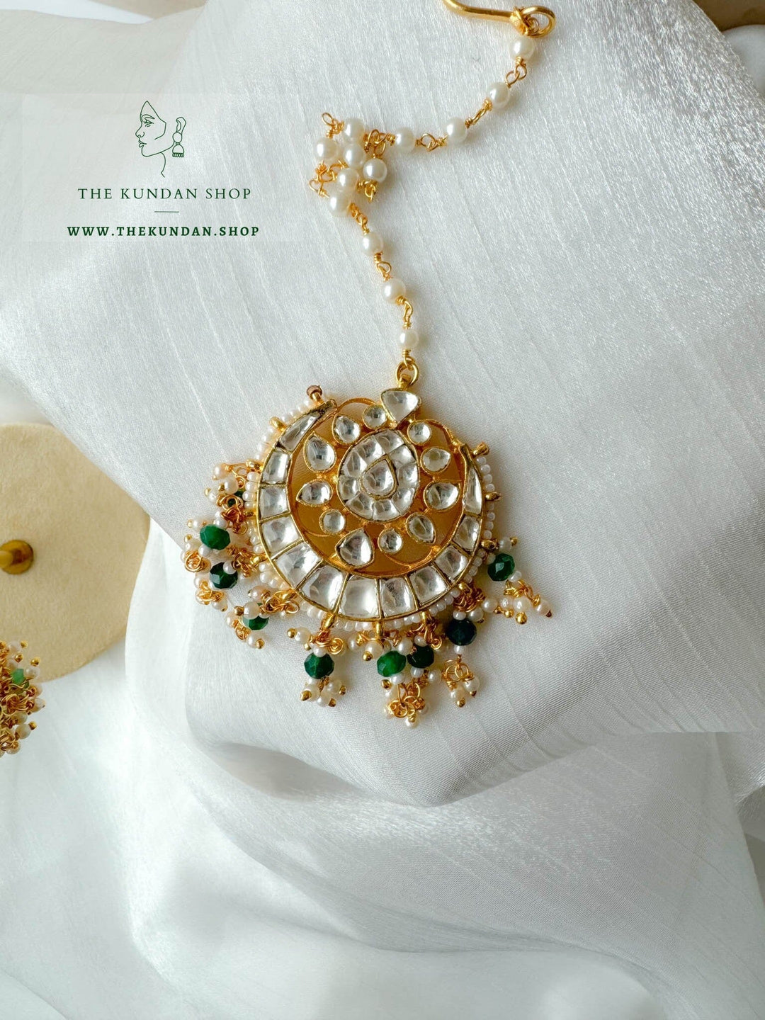 Affection in Green Kundan Necklace Sets THE KUNDAN SHOP 