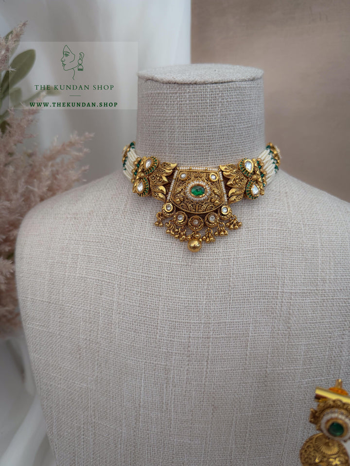 Unspoken // Green Necklace Sets THE KUNDAN SHOP 