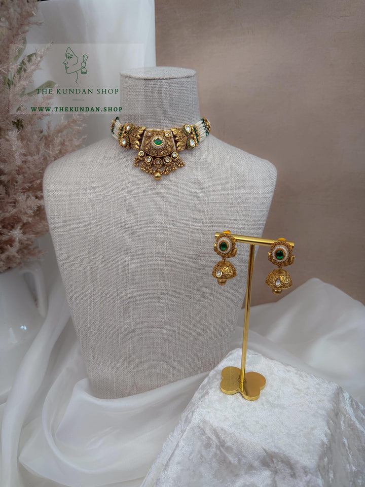 Unspoken // Green Necklace Sets THE KUNDAN SHOP 