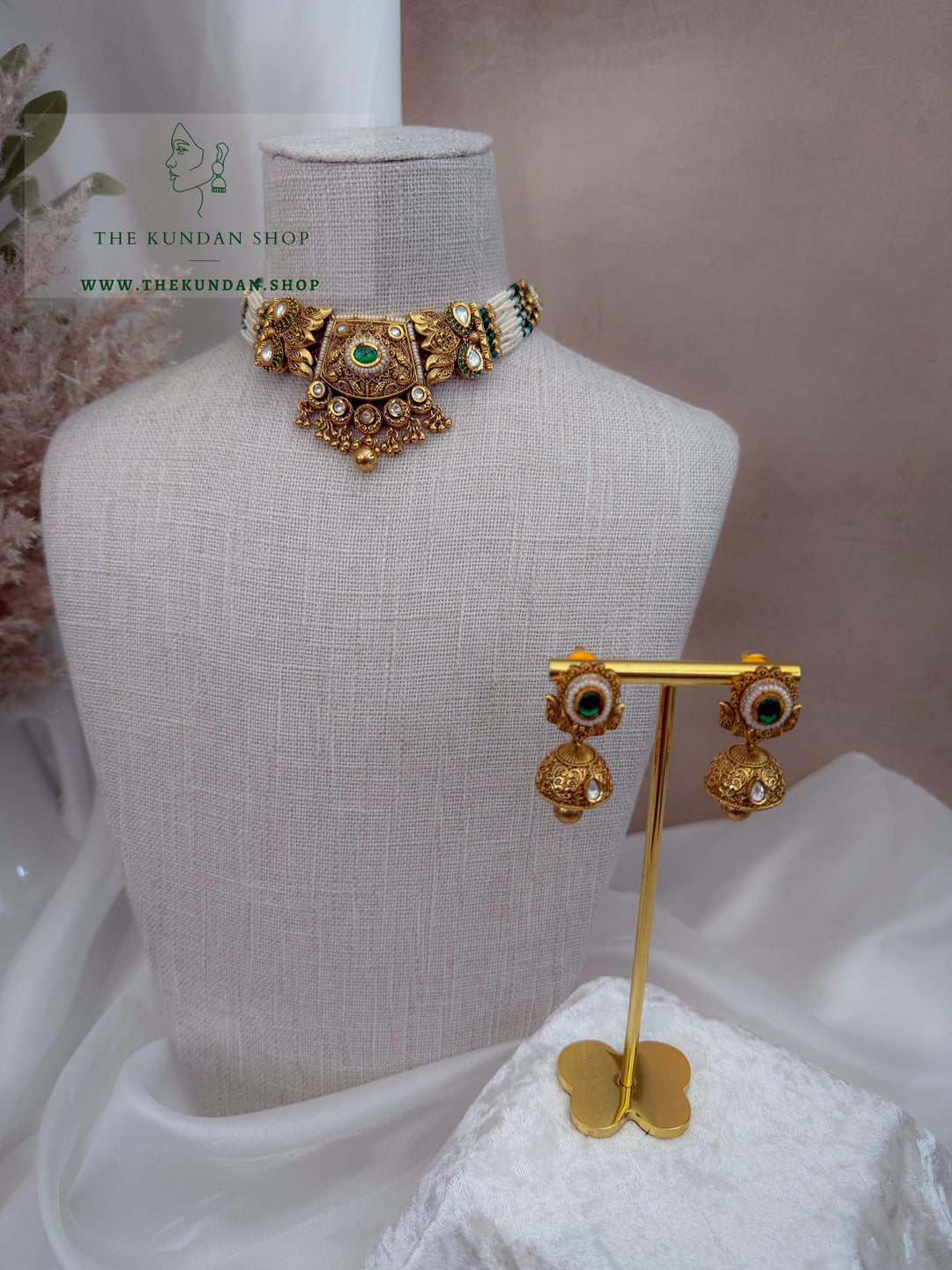 Unspoken // Green Necklace Sets THE KUNDAN SHOP 