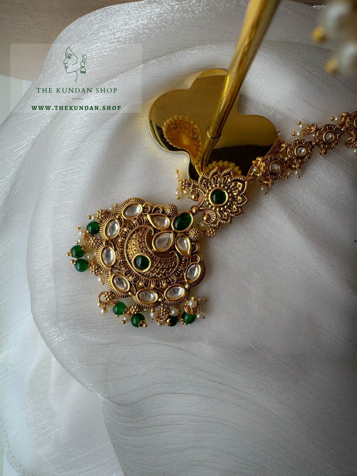 Cherished Heritage in Green Necklace Sets THE KUNDAN SHOP 