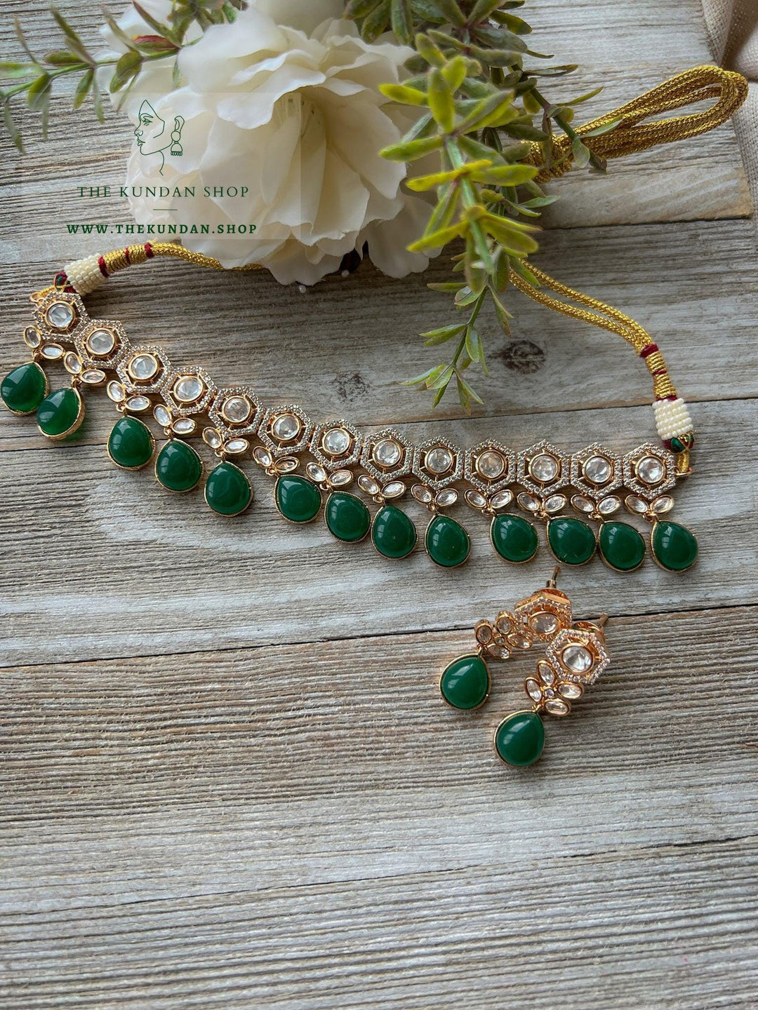 Definite in Green Necklace Sets THE KUNDAN SHOP 