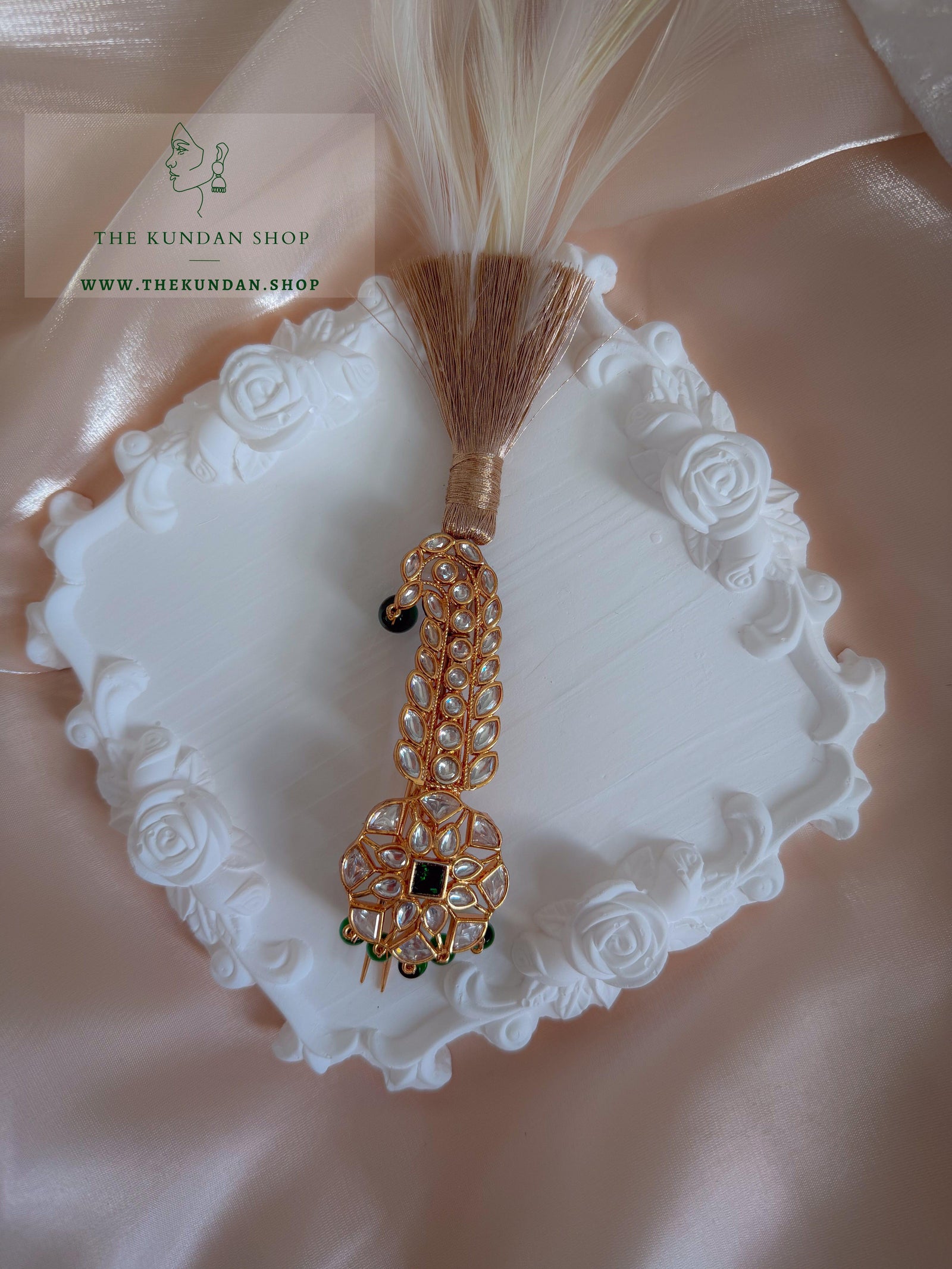 Emerald Stone Kalgi Kalgi THE KUNDAN SHOP 