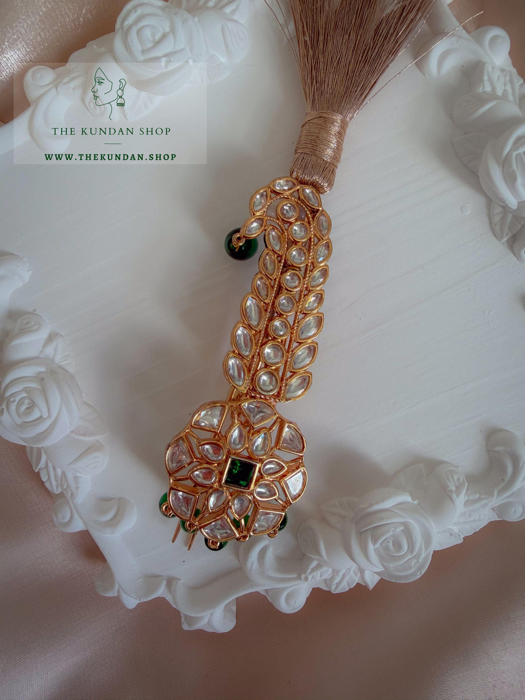 Emerald Stone Kalgi Kalgi THE KUNDAN SHOP 