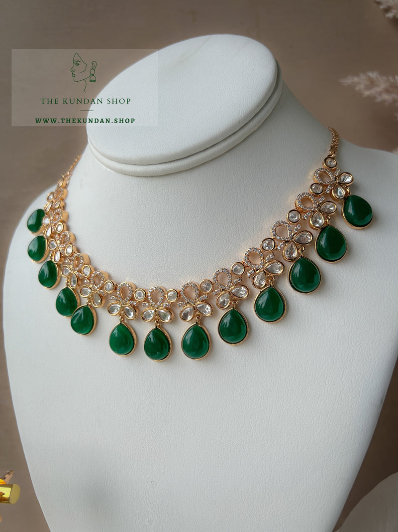 Hopeless Romantic in Green Necklace Sets THE KUNDAN SHOP 