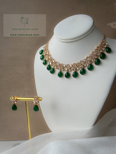 Hopeless Romantic in Green Necklace Sets THE KUNDAN SHOP 