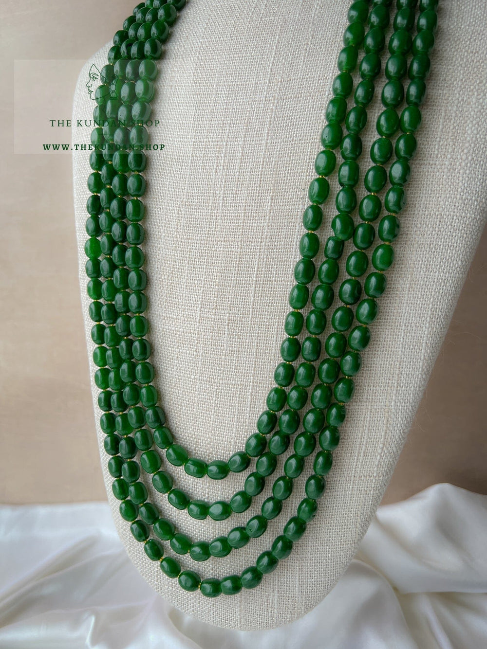 Classic Dark Green Mala Grooms Mala THE KUNDAN SHOP 