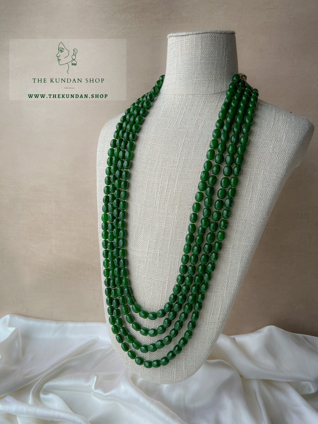 Classic Dark Green Mala Grooms Mala THE KUNDAN SHOP 