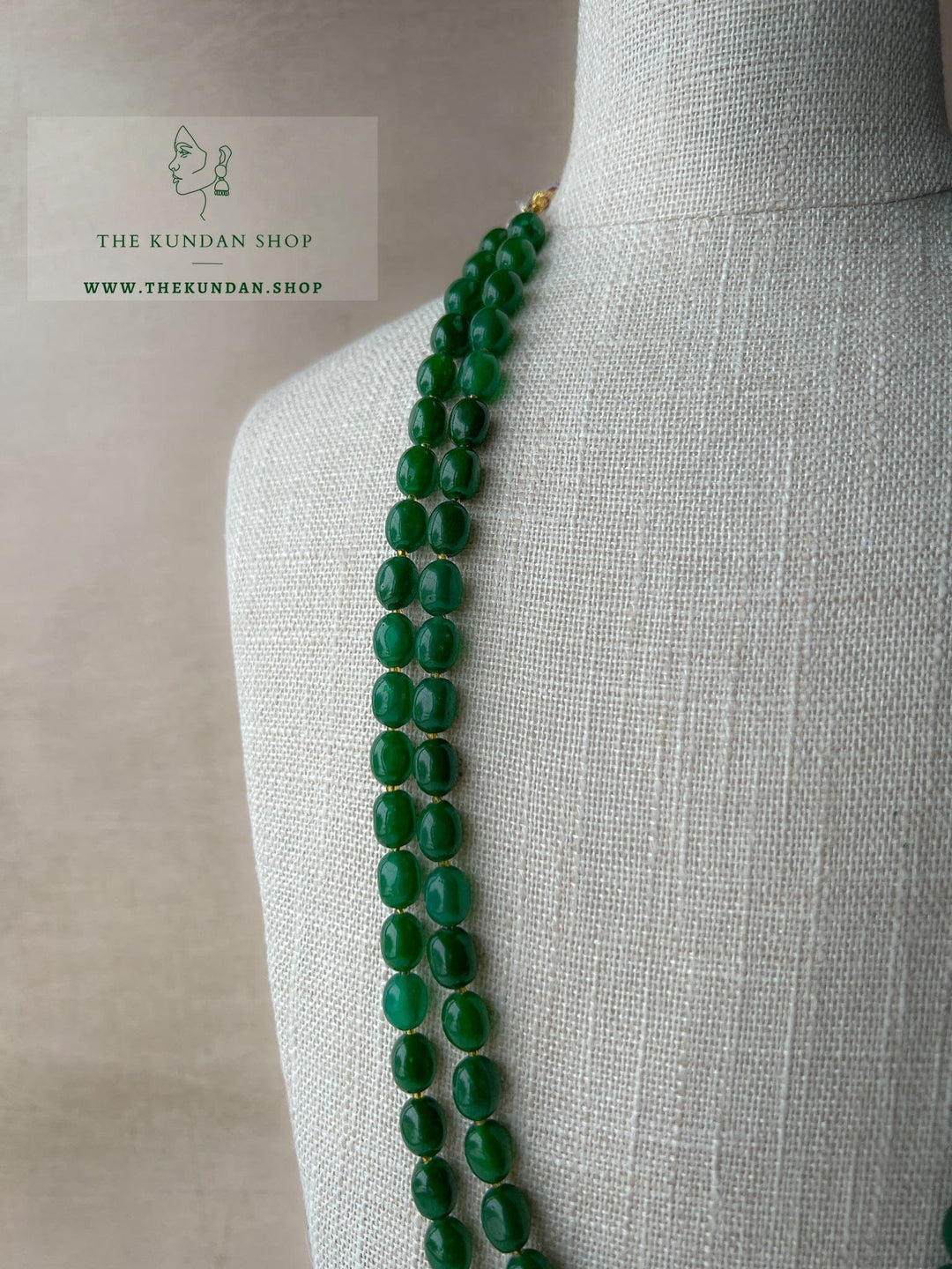 Classic Dark Green Mala Grooms Mala THE KUNDAN SHOP 