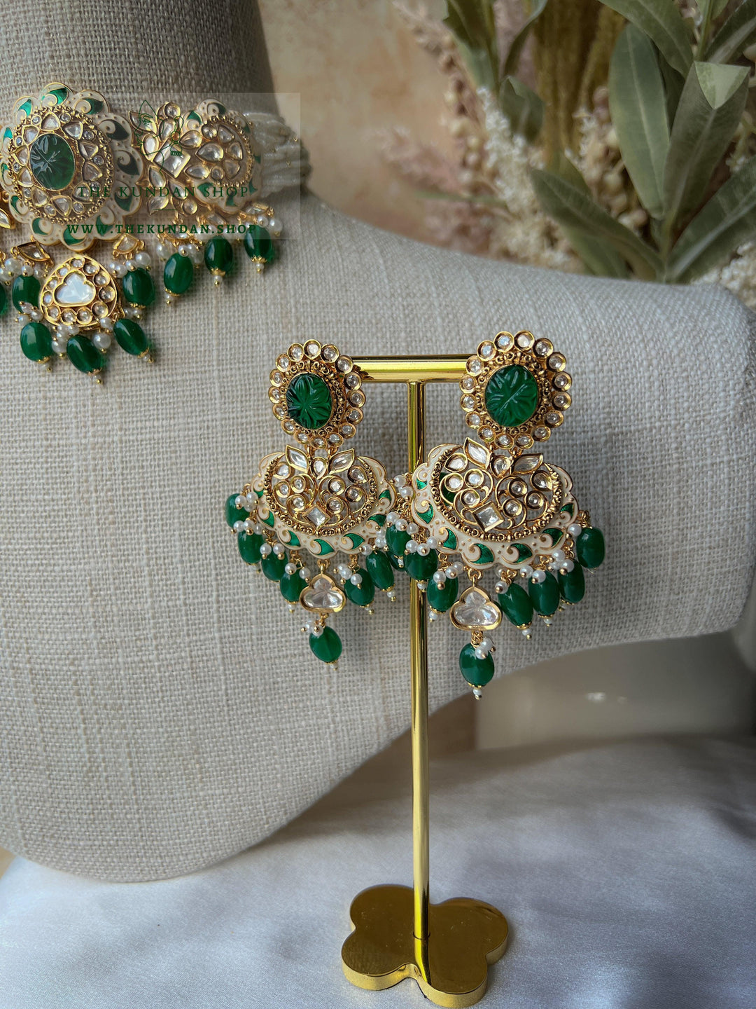With Love in Green Necklace Sets THE KUNDAN SHOP 