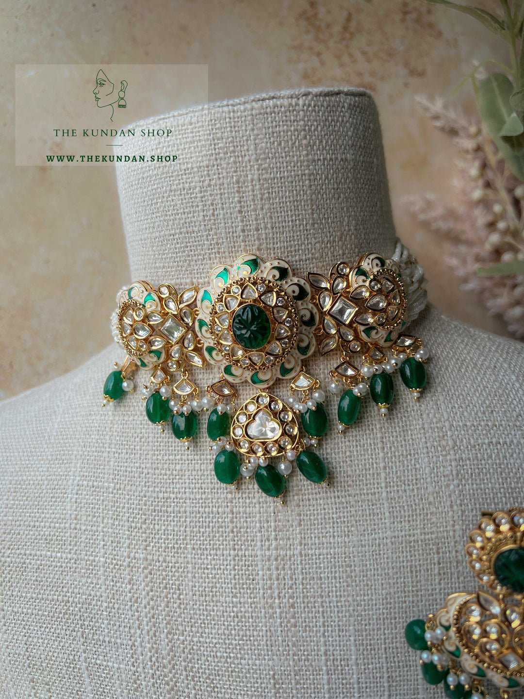 With Love in Green Necklace Sets THE KUNDAN SHOP 