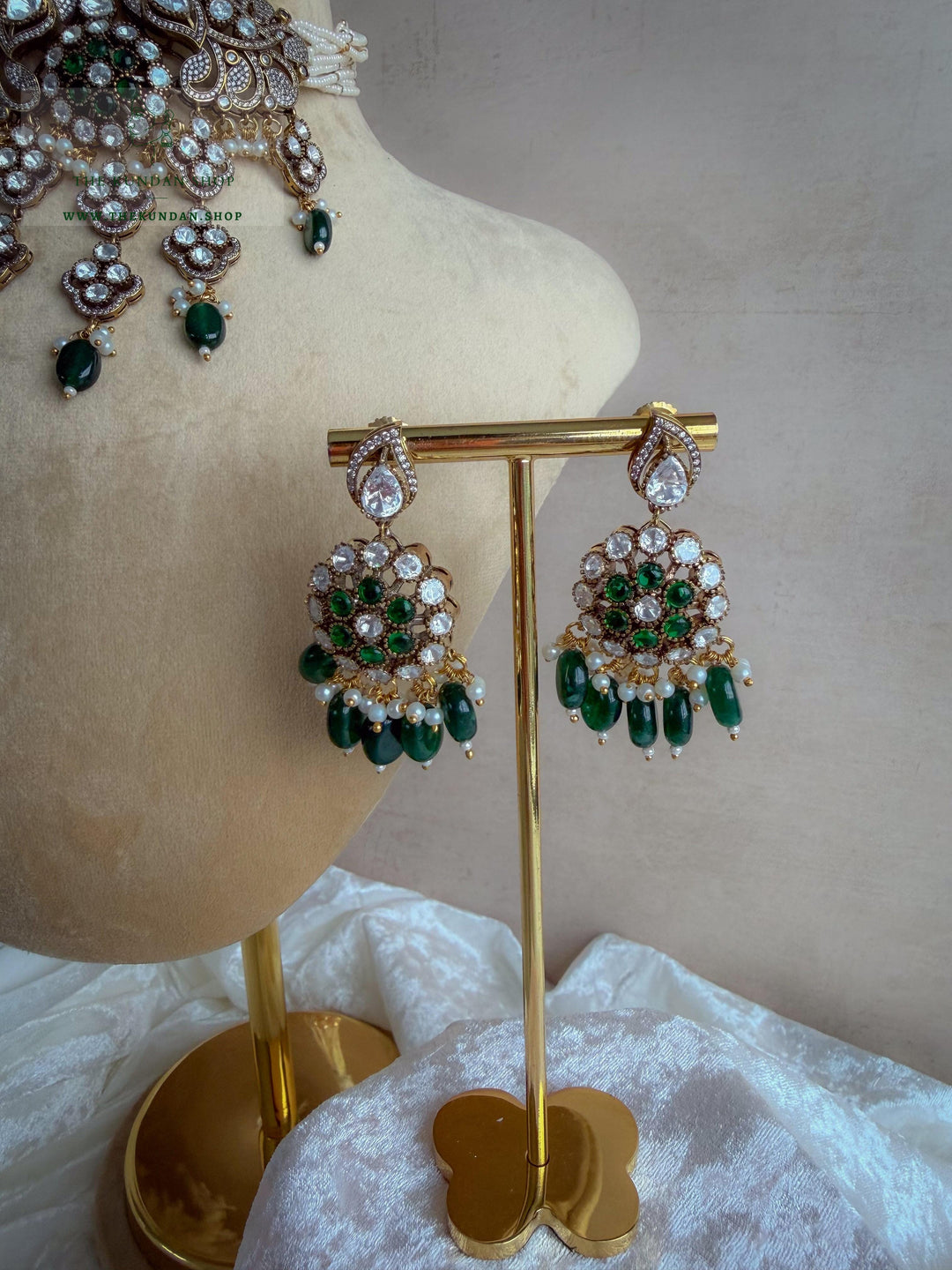 To Desire // Green Necklace Sets THE KUNDAN SHOP 