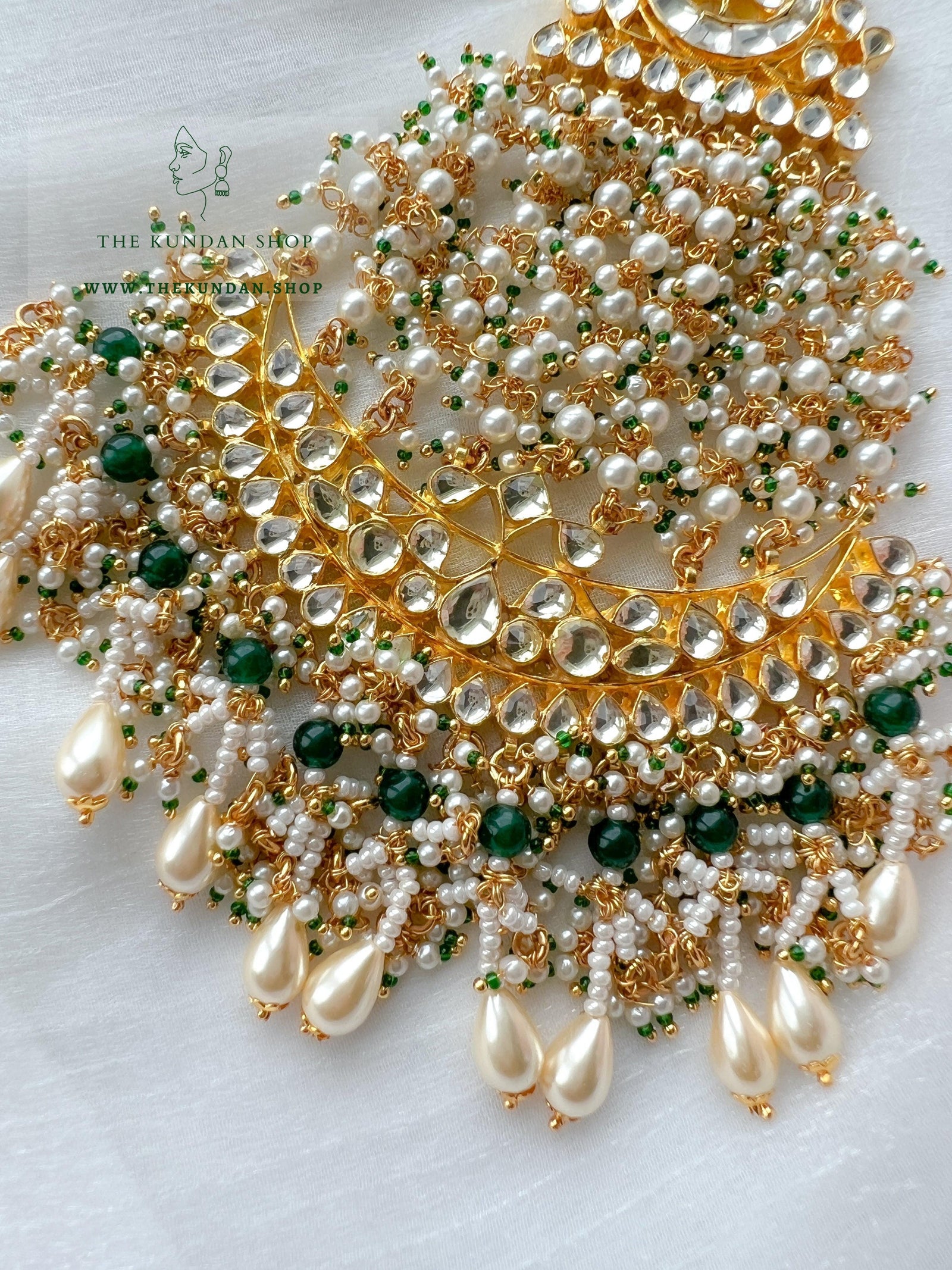 Deserving in Kundan Passa in Green Passa THE KUNDAN SHOP 