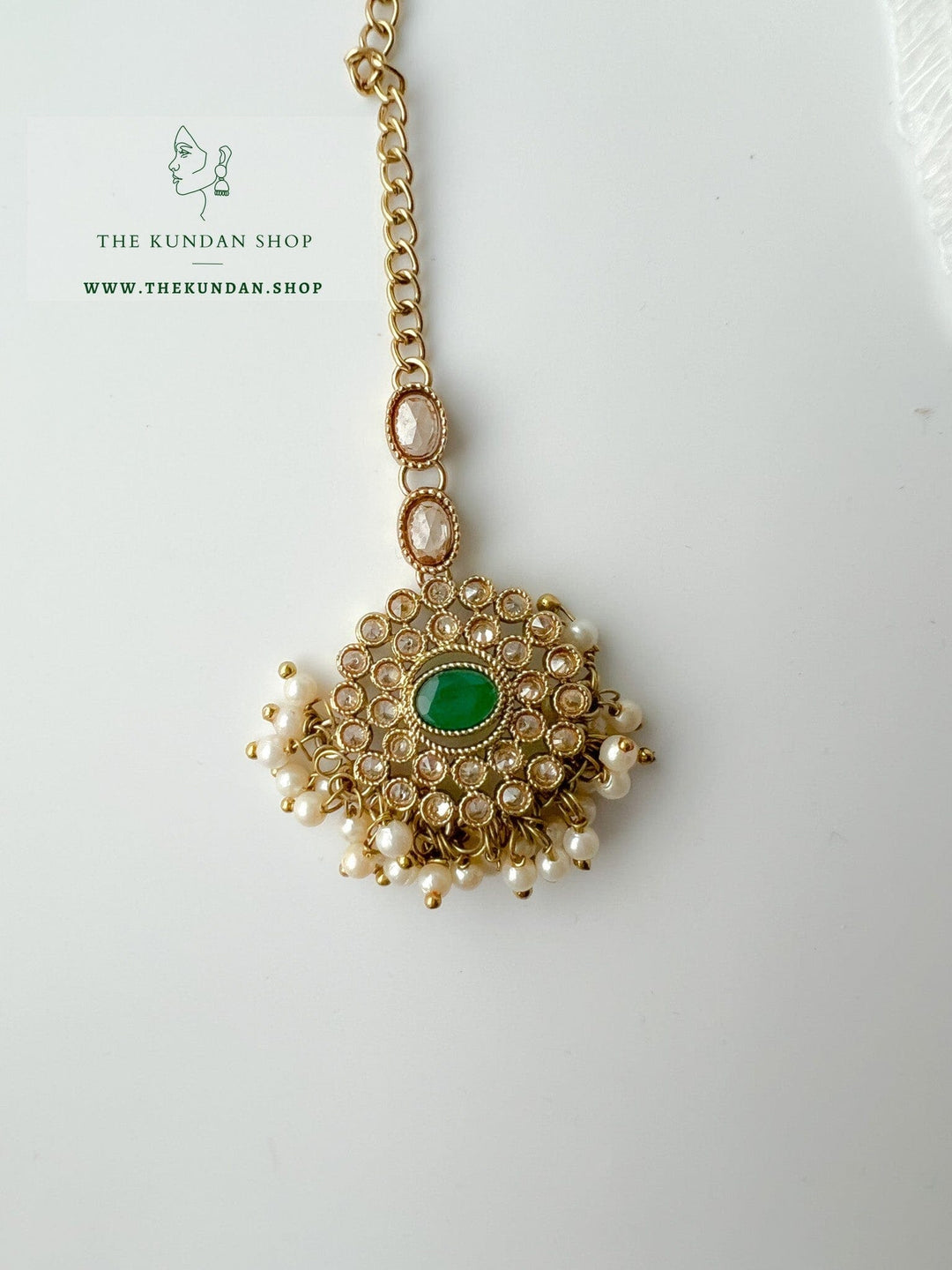 Caring Polki in Dark Green Necklace Sets THE KUNDAN SHOP 