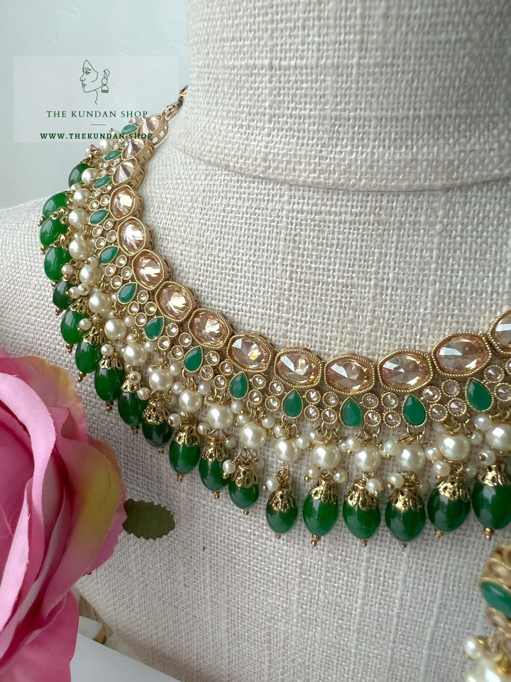 Envy Polki in Green Necklace Sets THE KUNDAN SHOP 