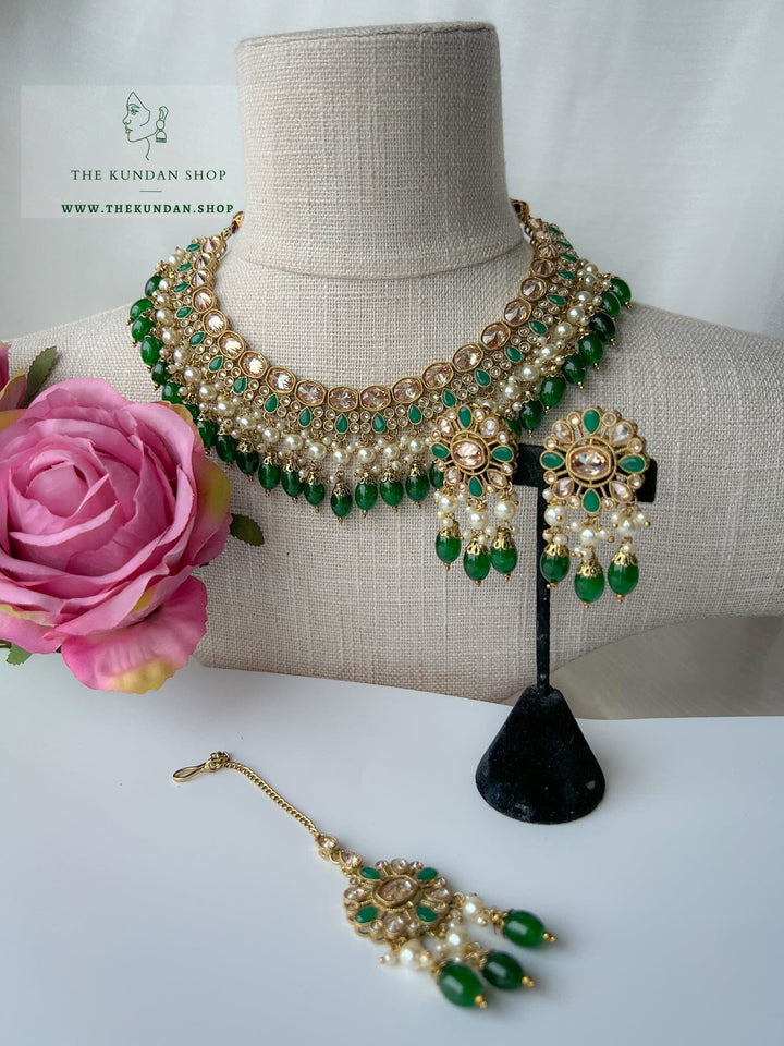 Envy Polki in Green Necklace Sets THE KUNDAN SHOP 