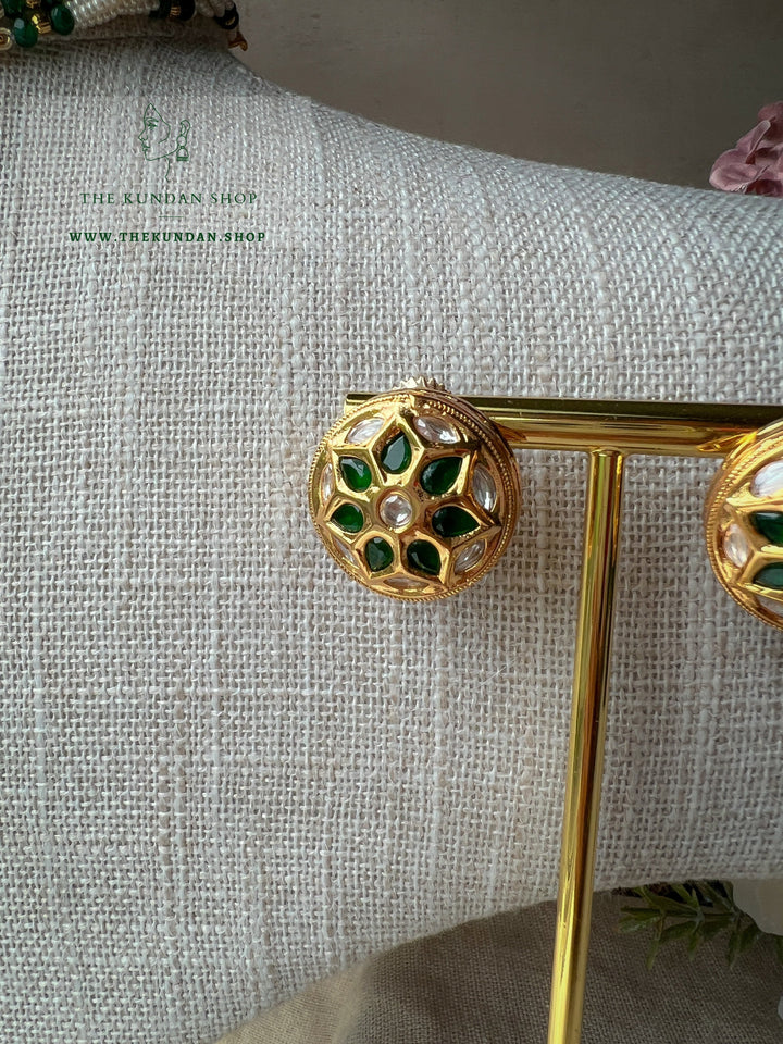 Hopeful Kundan in Green Necklace Sets THE KUNDAN SHOP 