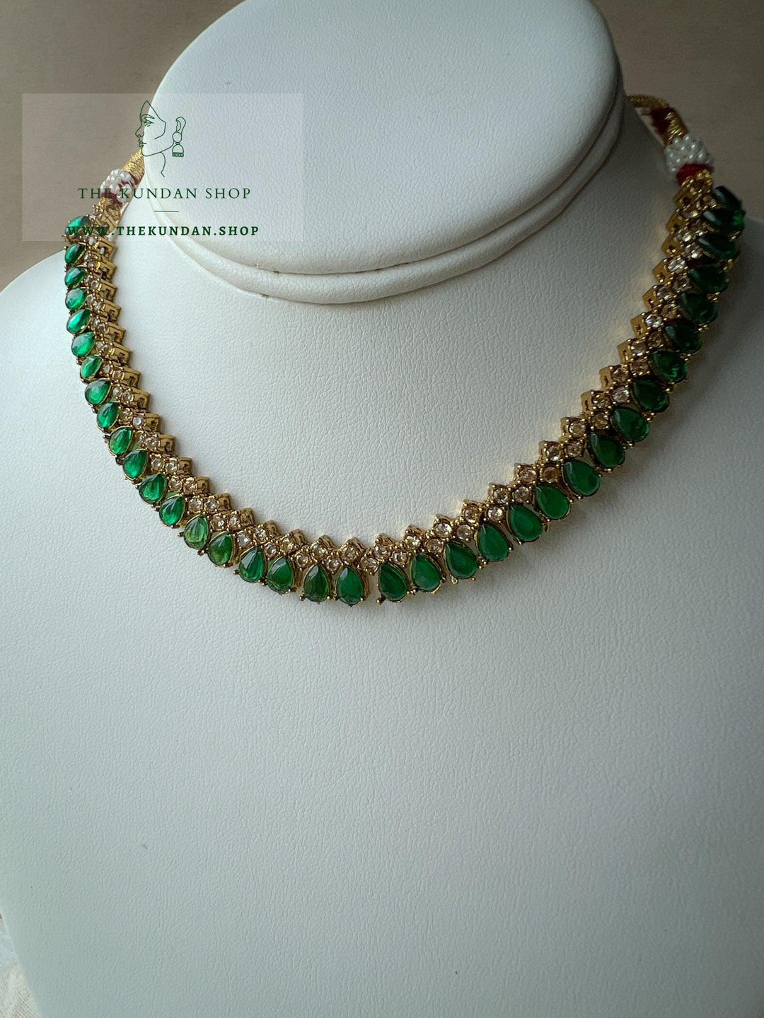 Nominal Polki in Green Necklace Sets THE KUNDAN SHOP 