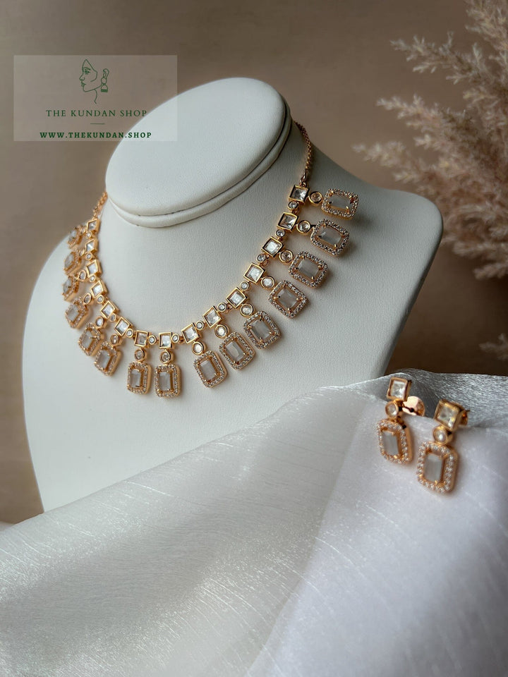 Rise in Grey Necklace Sets THE KUNDAN SHOP 