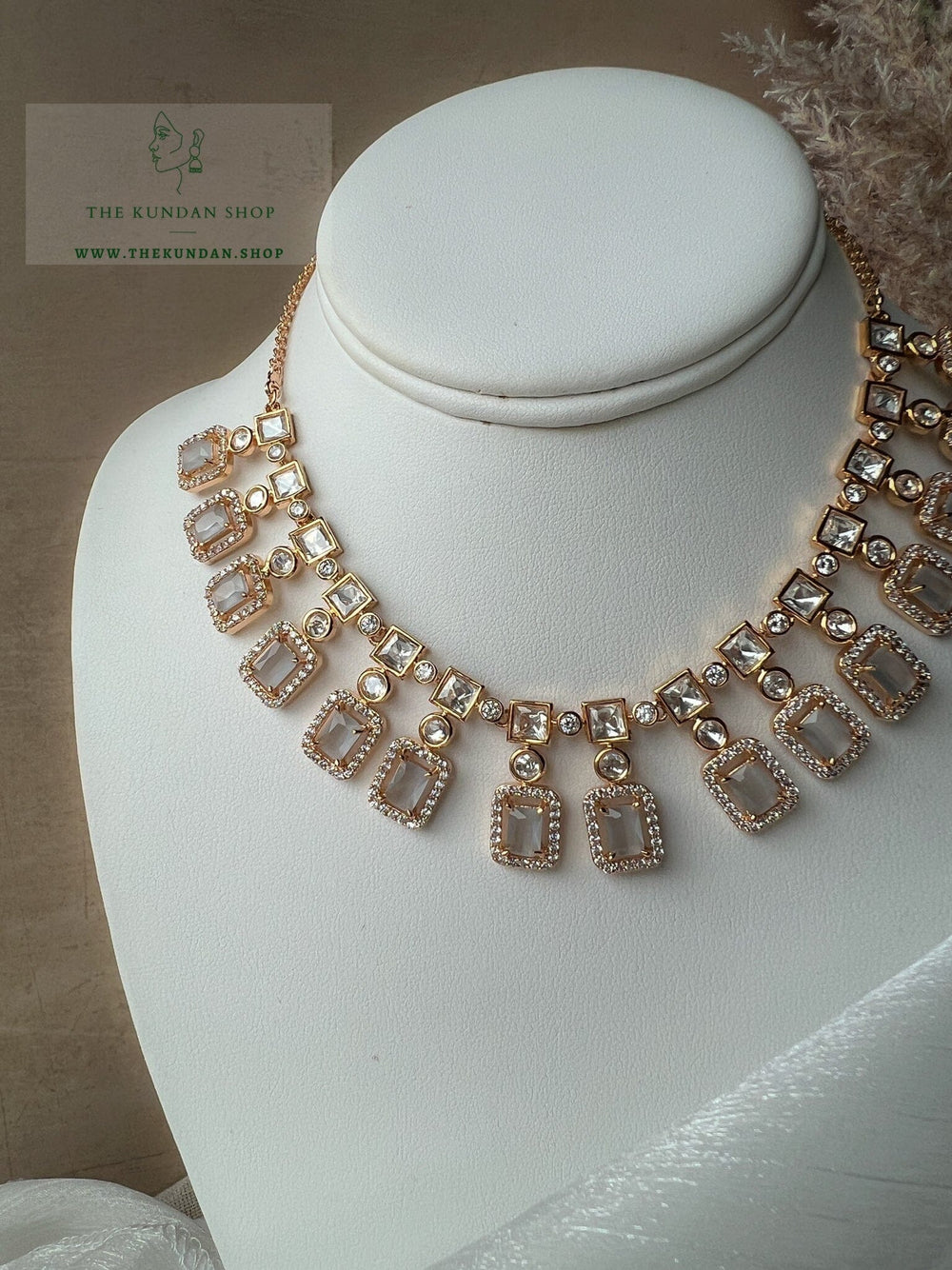 Rise in Grey Necklace Sets THE KUNDAN SHOP 
