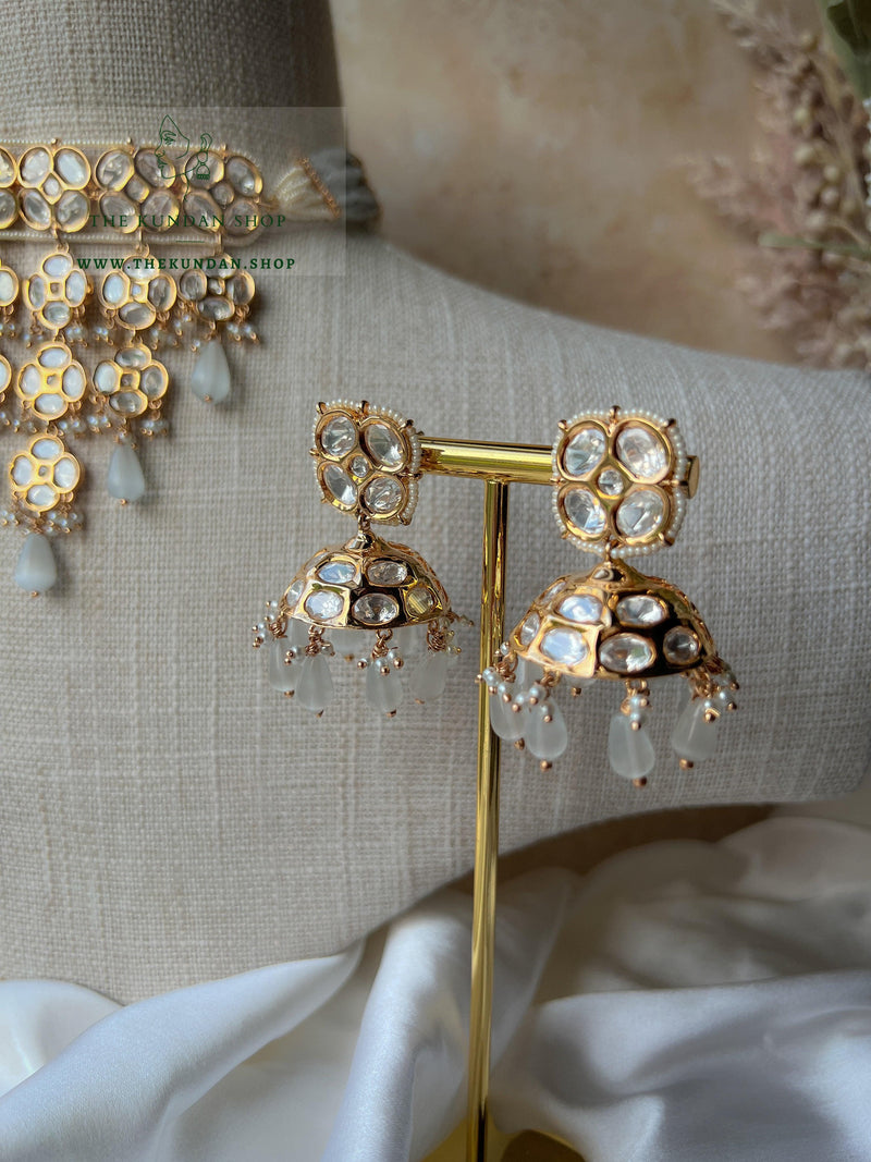 Kundan Drops in Grey Necklace Sets THE KUNDAN SHOP 