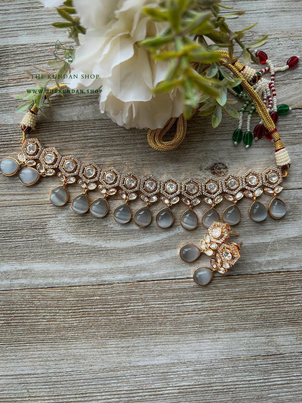 Definite in Grey Necklace Sets THE KUNDAN SHOP 