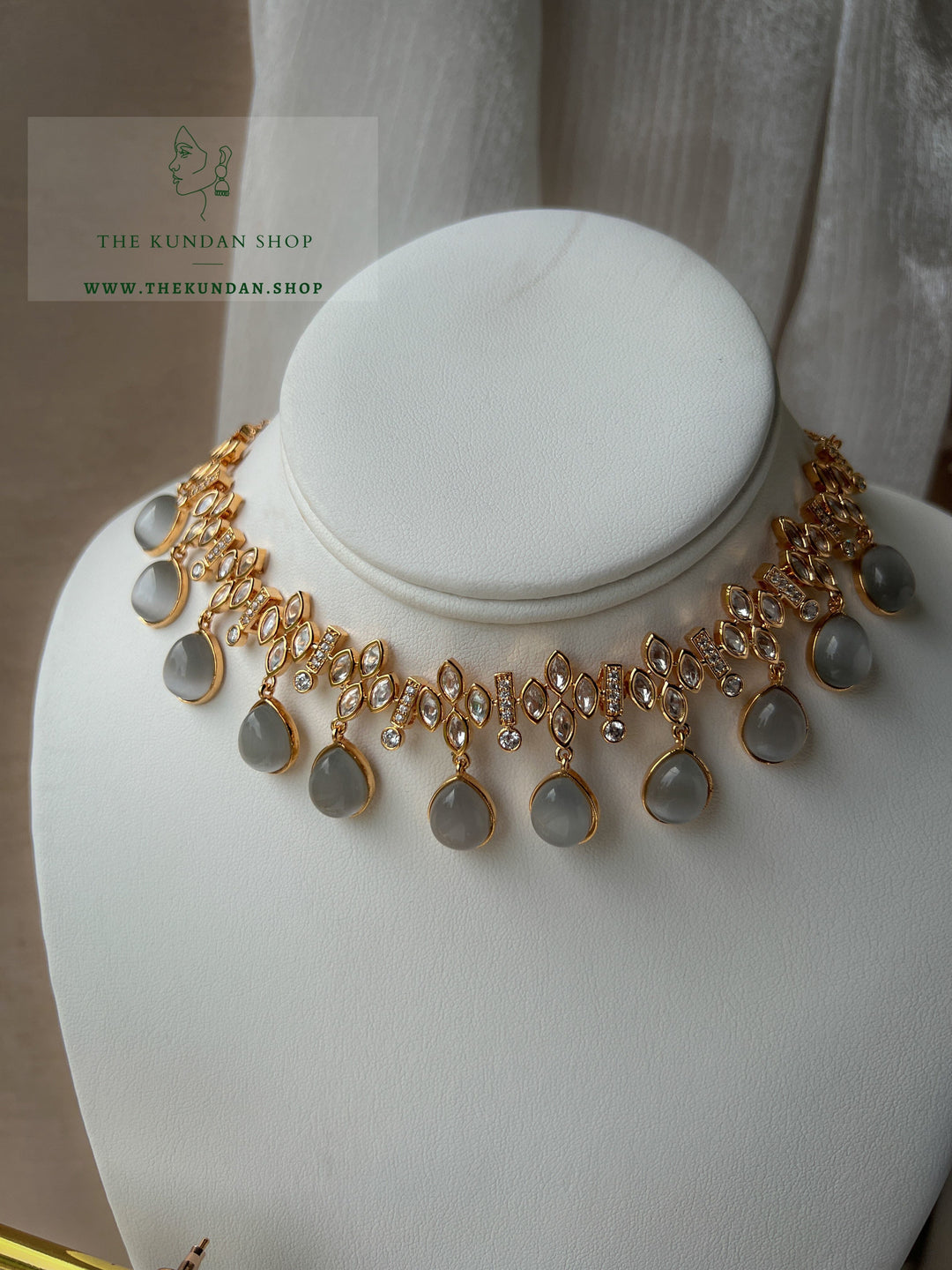 Make it Right in Grey Necklace Sets THE KUNDAN SHOP 