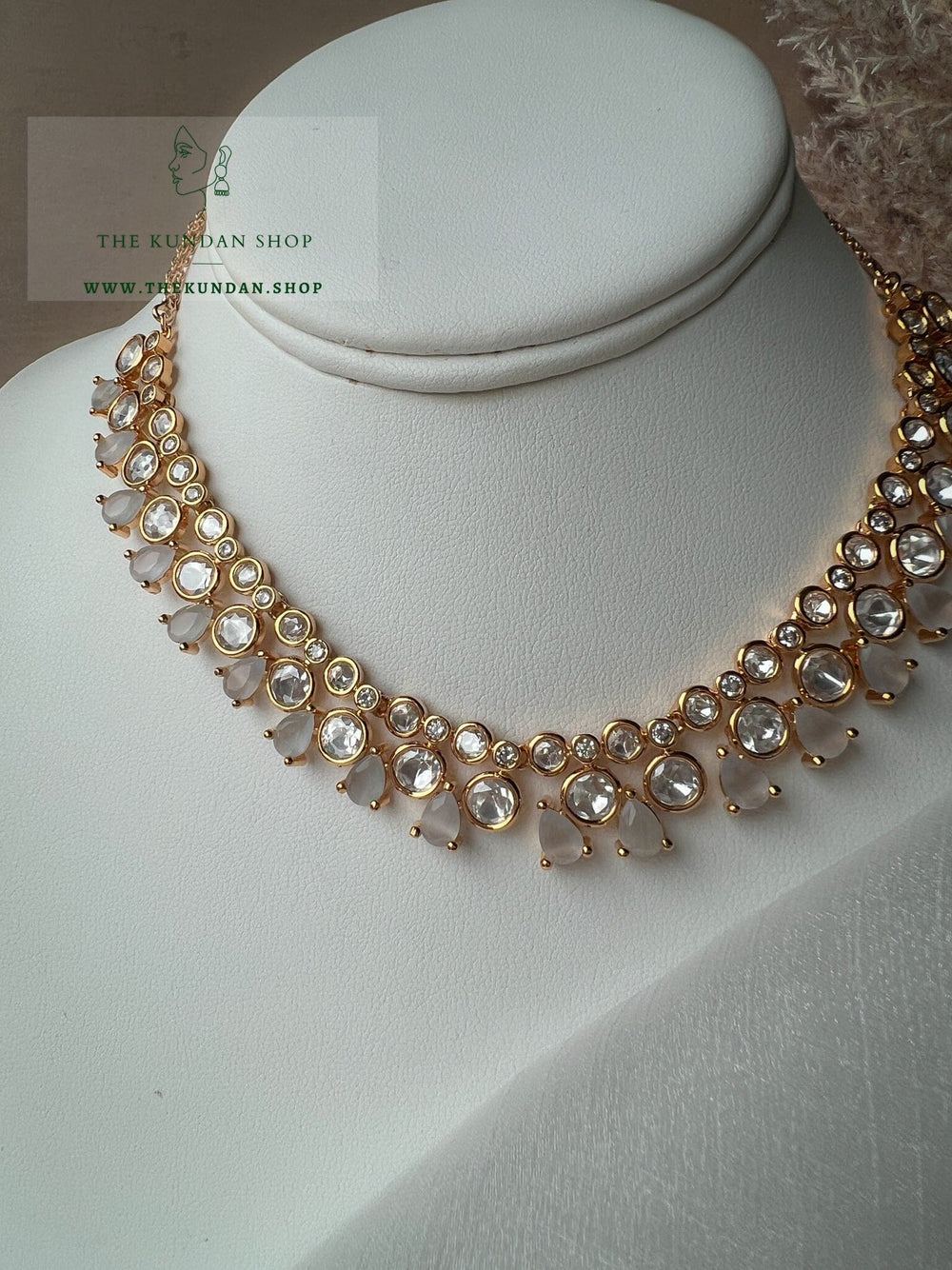 Gatekeep in Grey Necklace Sets THE KUNDAN SHOP 