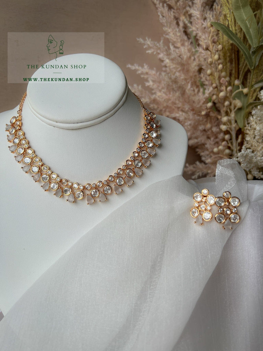 Gatekeep in Grey Necklace Sets THE KUNDAN SHOP 