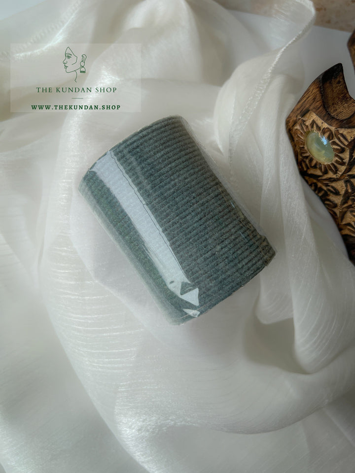 Velvet Bangles in Grey Bangles THE KUNDAN SHOP 