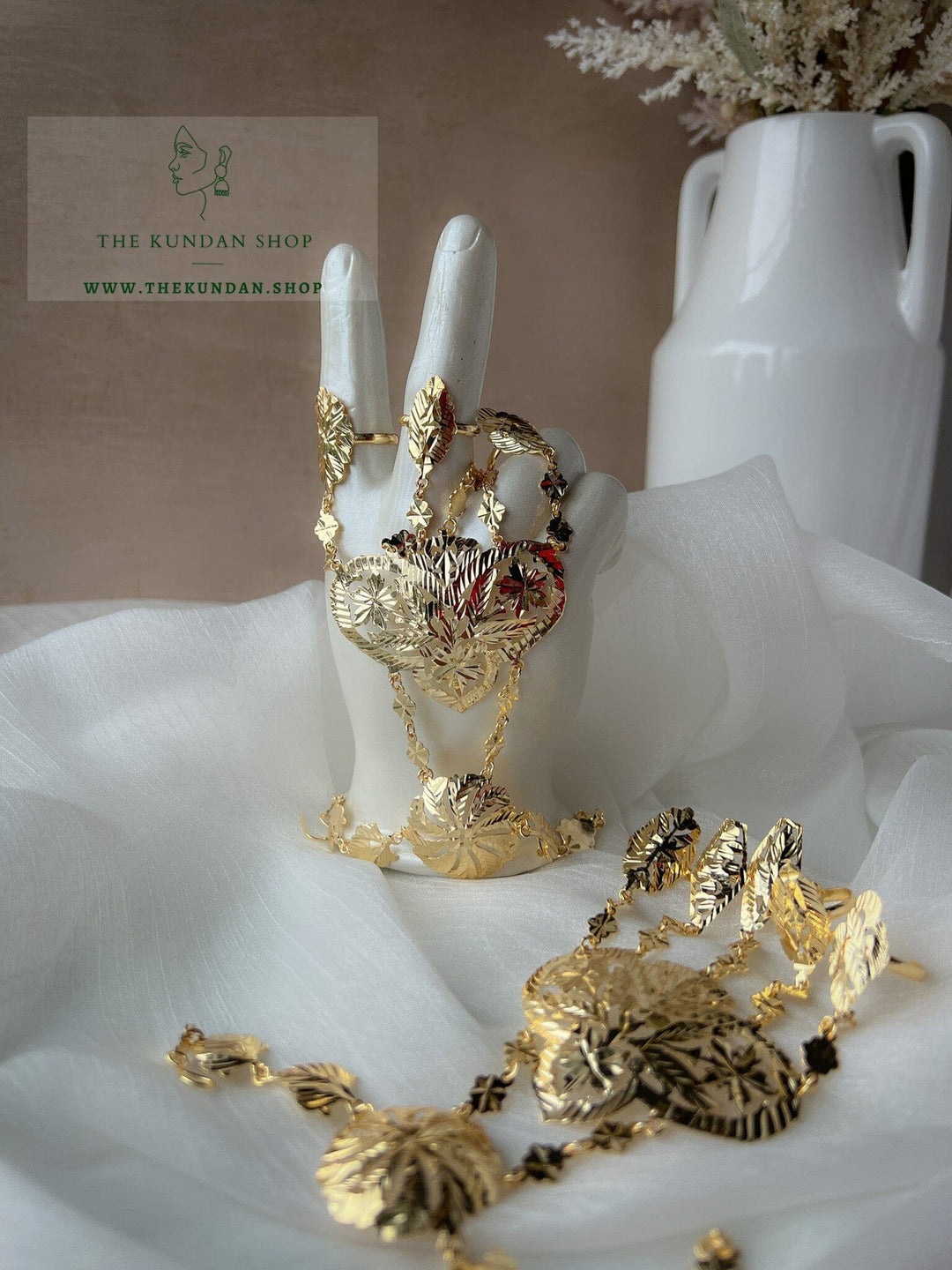 Vintage Bride, Hand Piece Ring THE KUNDAN SHOP 