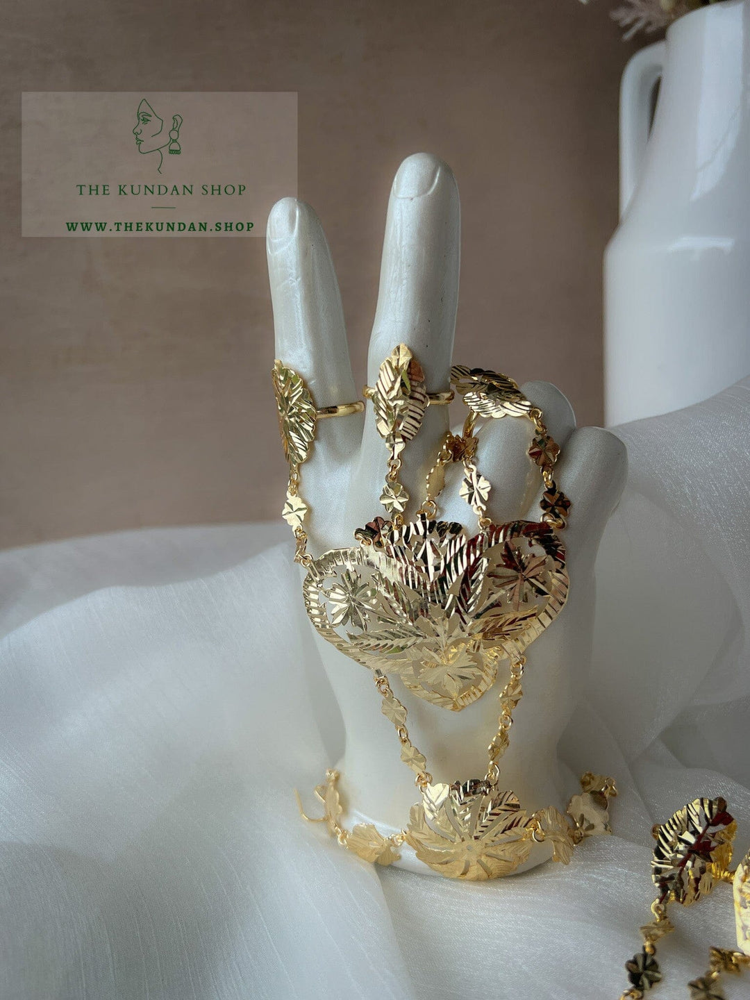 Vintage Bride, Hand Piece Ring THE KUNDAN SHOP 