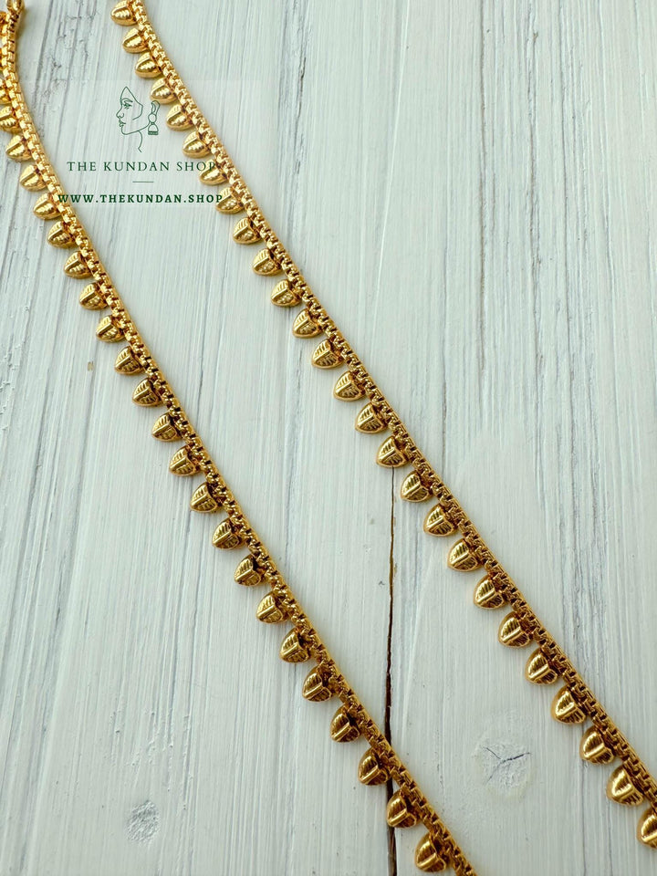 Hearts in Golden // Dainty Anklets Anklets THE KUNDAN SHOP 