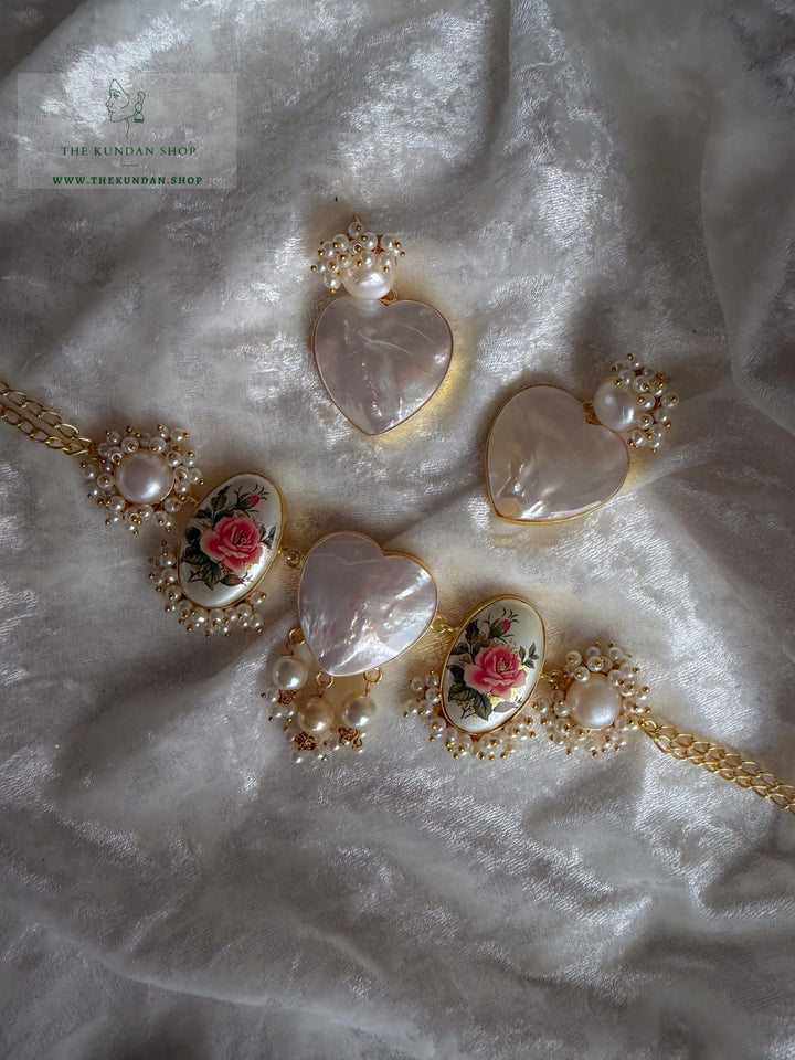 Affection in Mother of Pearl Necklace Sets THE KUNDAN SHOP 