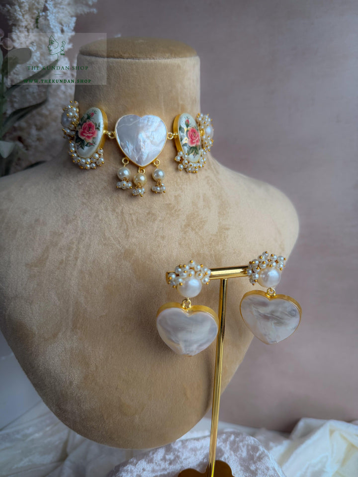 Affection in Mother of Pearl Necklace Sets THE KUNDAN SHOP 