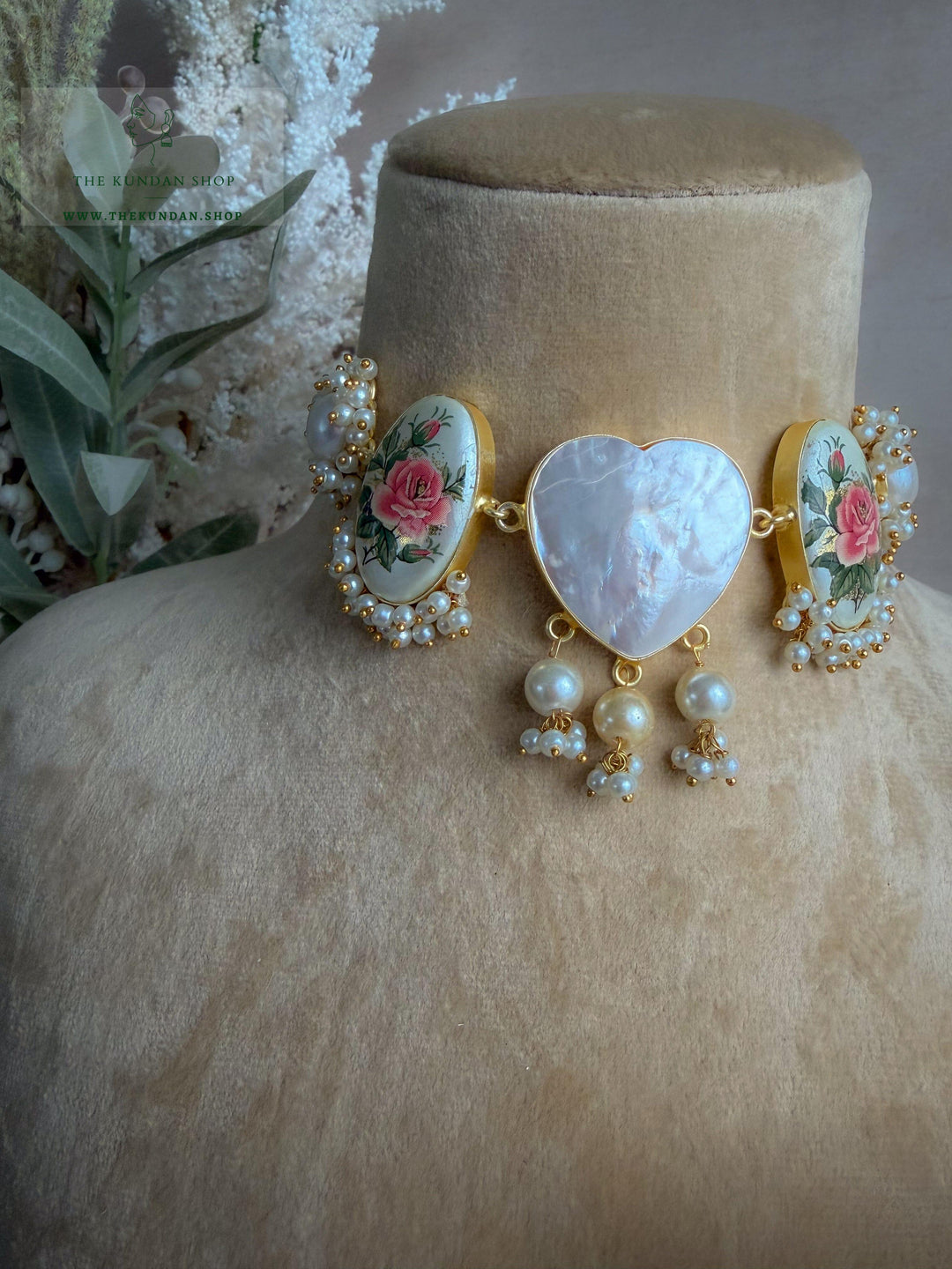 Affection in Mother of Pearl Necklace Sets THE KUNDAN SHOP 